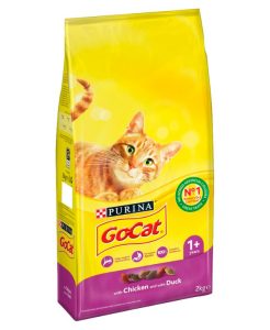 PURINA GO-CAT with Chicken and with Duck Dry Cat Food - 2kg - 7613035571150