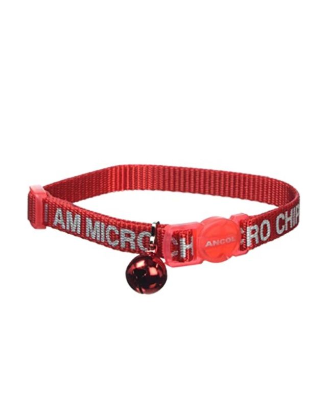 Ancol ‘I Am Microchipped’ Red Cat Collar