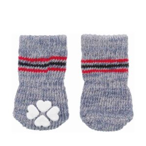 Trixie Grey Non-Slip Dog Socks (2pk)