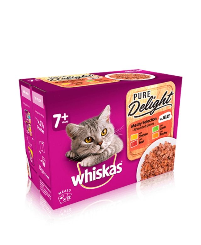 Whiskas Pure Delight 7+ – Meaty Selection 12pk