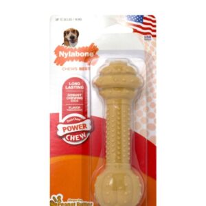 Nylabone Extreme Chew Barbell – Large Peanut Butter