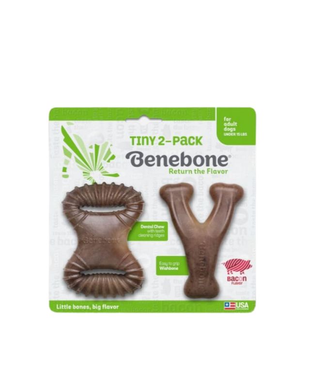 Benebone Tiny 2 Pack – Dental Chew/Wishbone
