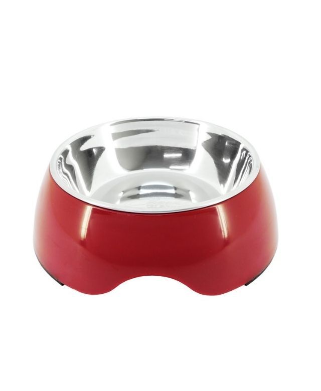 2 In 1 Stainless Steel Bowl – Red