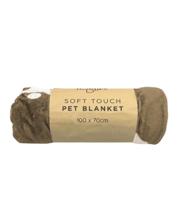 BEDDIES Soft Touch Pet Blanket Bones N Paws- 5098747975229