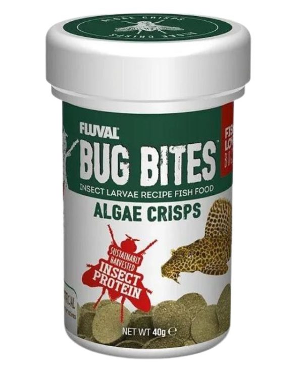 Fluval Bug Bites Algae Crisps Wafers Aquarium - 40g - 015561173605