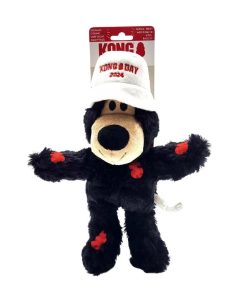 KONG Day Wild Knots Bear Medium Plush Dog Toy- 035585529172