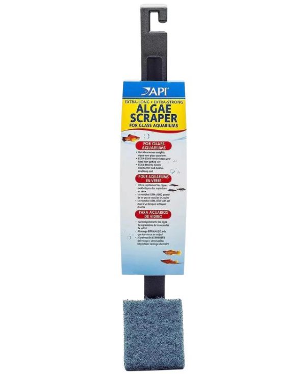 API Algae Scraper For Glass Aquariums - Extra Long & Extra Strong - 017163001218