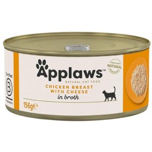 Applaws Natural Cat Food, Chicken with Cheese Tin - 156g - 5060122490214