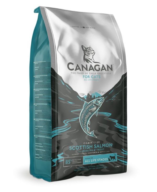 CANAGAN Scottish Salmon Adult & Kitten Grain Free Dry Cat Food - 4Kg- 5029044000390