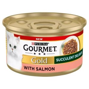 Gourmet Gold Succulent Delights Salmon Wet Cat Food - 12 x 85g