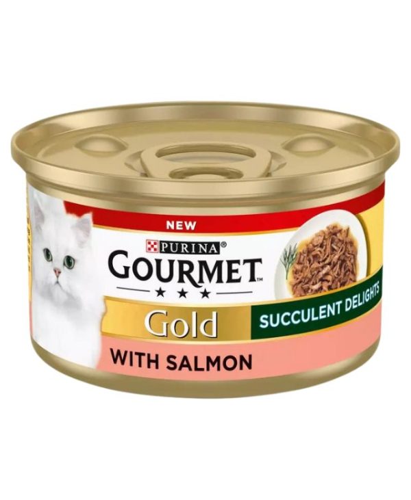 Gourmet Gold Succulent Delights Salmon Wet Cat Food - 12 x 85g