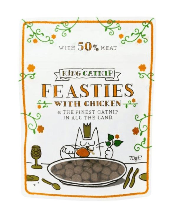 KING CATNIP Chicken Feasties Cat Treats - 70g - 5060420395617