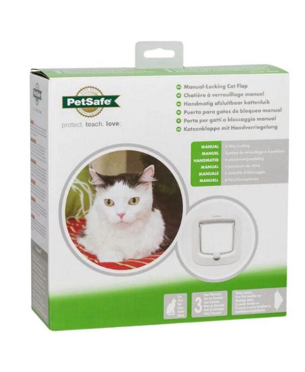 PetSafe Manual-Locking Cat Flap White - 729849167322