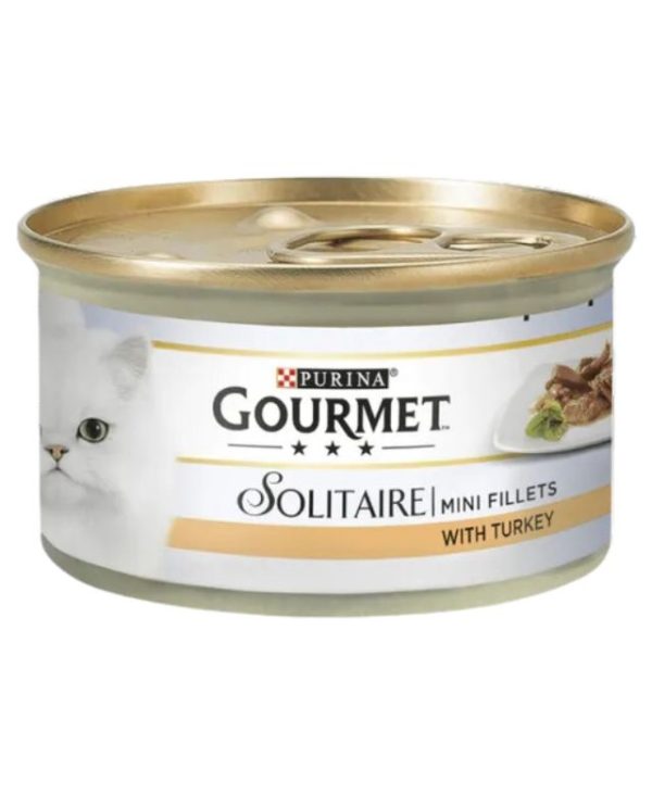 Purina Gourmet Solitaire Mini Fillets with Turkey - 85g - 7613031670369