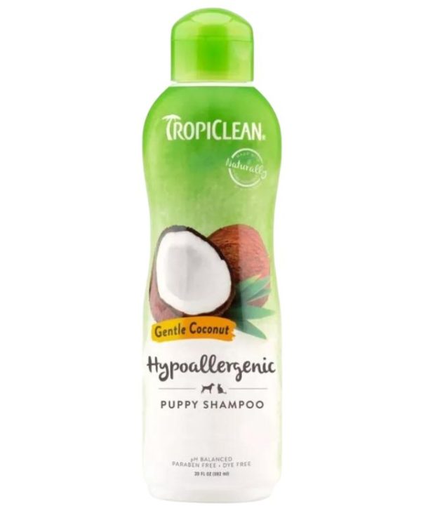 TropiClean Gentle Coconut Hypoallergenic Puppy and Kitten Shampoo - 592ml- 645095202139