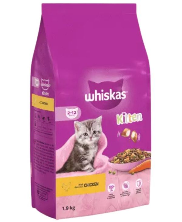 Whiskas Chicken Kitten Dry Food 1.9kg - 5900951305795