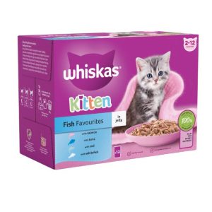 Whiskas Kitten 2-12 Months Fish Jelly - 12 x 85g Pouches - 5000166157476