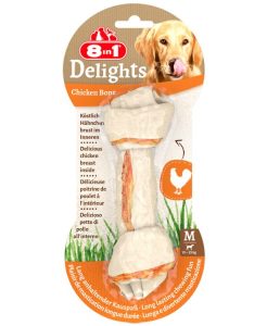 8in1 Delights Medium Chewy Chicken Flavoured Bone - 4048422102434