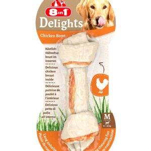 8in1 Delights Medium Chewy Chicken Flavoured Bone - 4048422102434