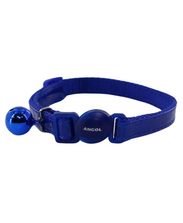 Ancol Gloss Reflective Safety Cat Collar Blue- 5016646670847