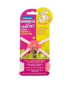 Ancol Rabbit and Guinea-Pig Harness Set Pink- 5016646164056