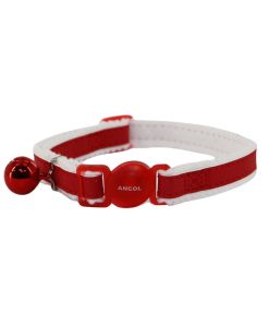 Ancol Reflective Safety Buckle Cat Collar Red- 5016646672728