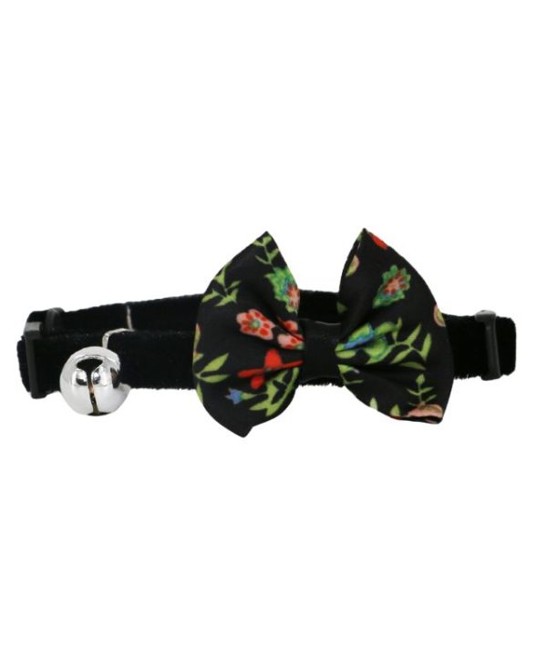 Ancol Vintage Bow Safety Cat Collar Black- 5016646670915