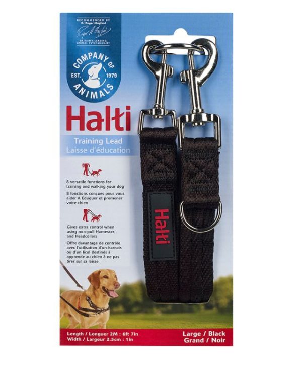 Halti Dog Training Lead Black Large - 886284143202