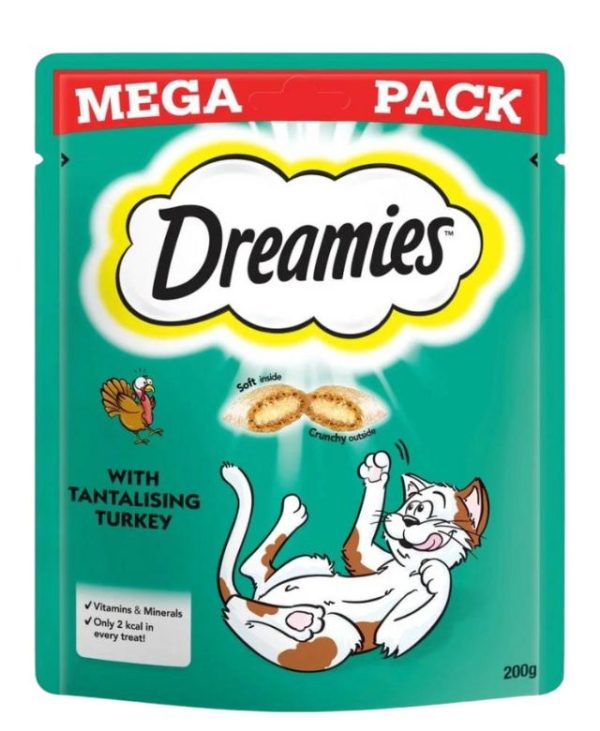 Whiskas Dreamies Turkey Adult Cat Treat Biscuits Mega Pack - 200g - 4008429114168