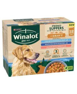 Winalot Adult Friday Supper White Fish in Gravy Dog Food Pouches - 12 x 100g - 8445291094710