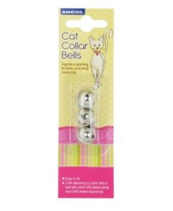 Ancol Chrome Cat Collar Bells - 3 pack - 5016646033116