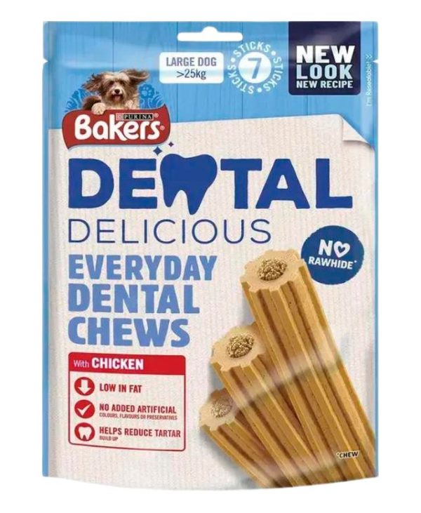 Bakers Dental Delicious Large Breed Treats Chicken - 270g - 7613032717841