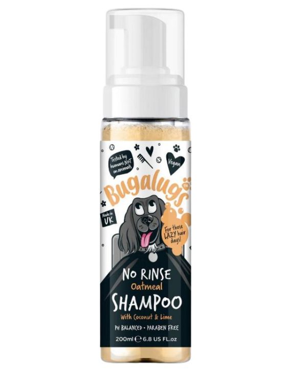 Bugalugs No Rinse Oatmeal Dog Shampoo with Coconut & Lime - 200ml - 5056176299408