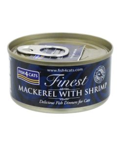 Fish 4 Cats Mackerel and Squid Cat Food Tin - 70g- 5056008806880