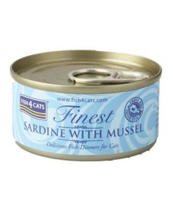 Fish 4 Cats Sardines and Mussel Cat Food Tin - 70g - 5056008806927