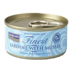 Fish 4 Cats Sardines and Mussel Cat Food Tin - 70g - 5056008806927