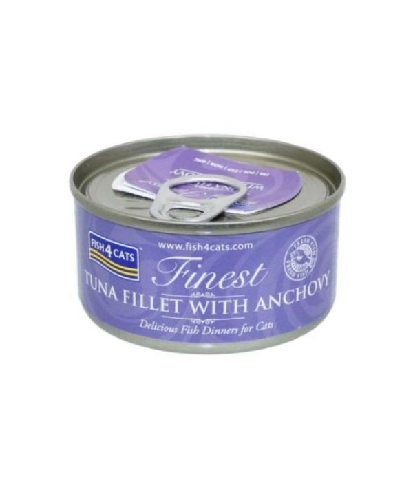 Fish 4 Cats Tuna and Anchovy Cat Food Tin - 70G - 5056008802066