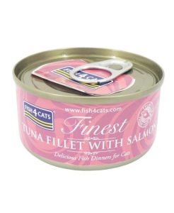 Fish 4 Cats Tuna and Salmon Cat Food Tin - 70g - 5060084829657 (2)