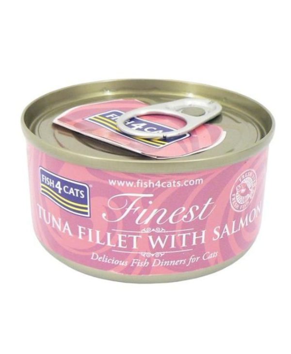 Fish 4 Cats Tuna and Salmon Cat Food Tin - 70g - 5060084829657 (2)