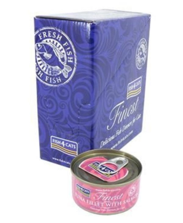 Fish 4 Cats Tuna and Salmon Cat Food Tin - 70g - 5060084829657