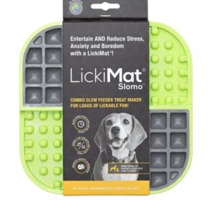 LICKIMAT SLOMO DOG TREAT MAT GREEN - 9349785000302