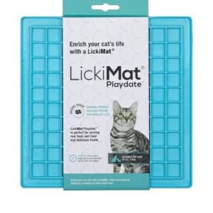 LickiMat Playdate Cat Treat Mat Turquoise - 16cm - 9349785000807