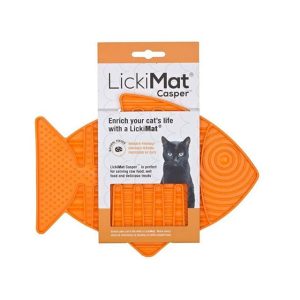 Lickimat Casper Cat Treat Mat Orange - 16cm - 9349785000692