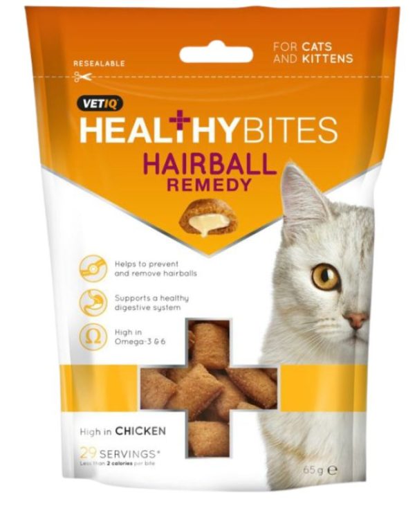 M&C VetIQ Cat Healthy Bites Hairball Remedy - 65g - 750826005016