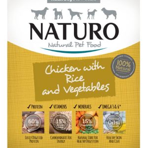 Naturo Adult Chicken with Rice & Vegetables Dog Wet Food 400g- 5010708713404