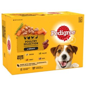 Pedigree Mixed Flavours in Gravy Adult Dog Wet Food Pouches 12 x 100g - 4770608261245