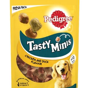 Pedigree TASTY MINIS Adult Dog Treats Chicken & Duck Chewy Cubes 130g - 5998749125564