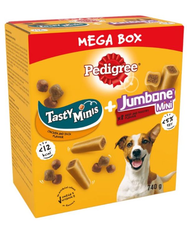 Pedigree Tasty Minis & Jumbone Adult Small Dog Treats Mega Box 740g - 4008429127670