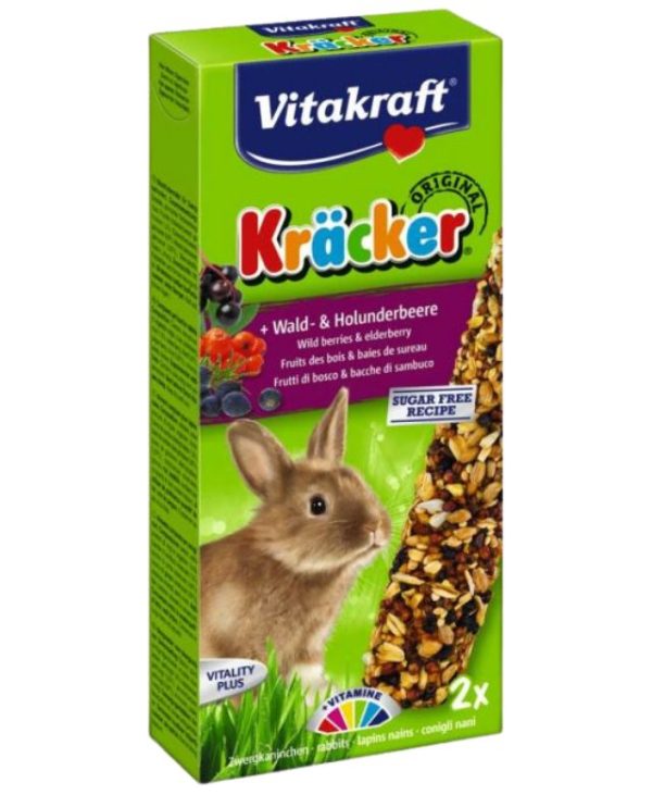 Vitakraft Rabbit Cracker - Wild Berries & Elderberry - 112g - 4008239250049