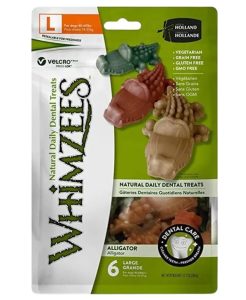 Whimzees Alligator Dog Treat Natural Dental Treats Large - 6pcs - 8718627750711